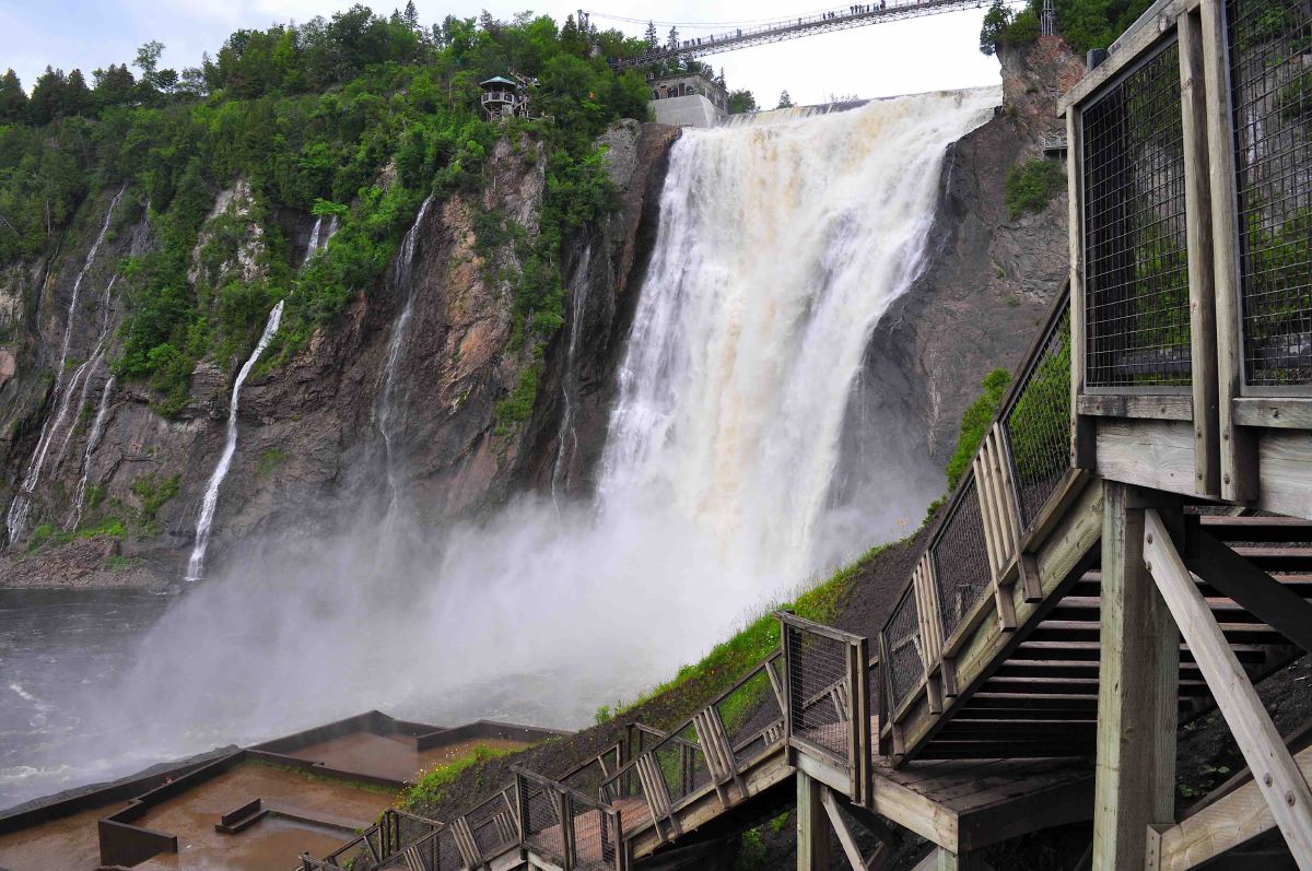 Montmorency Falls panoramic staircase