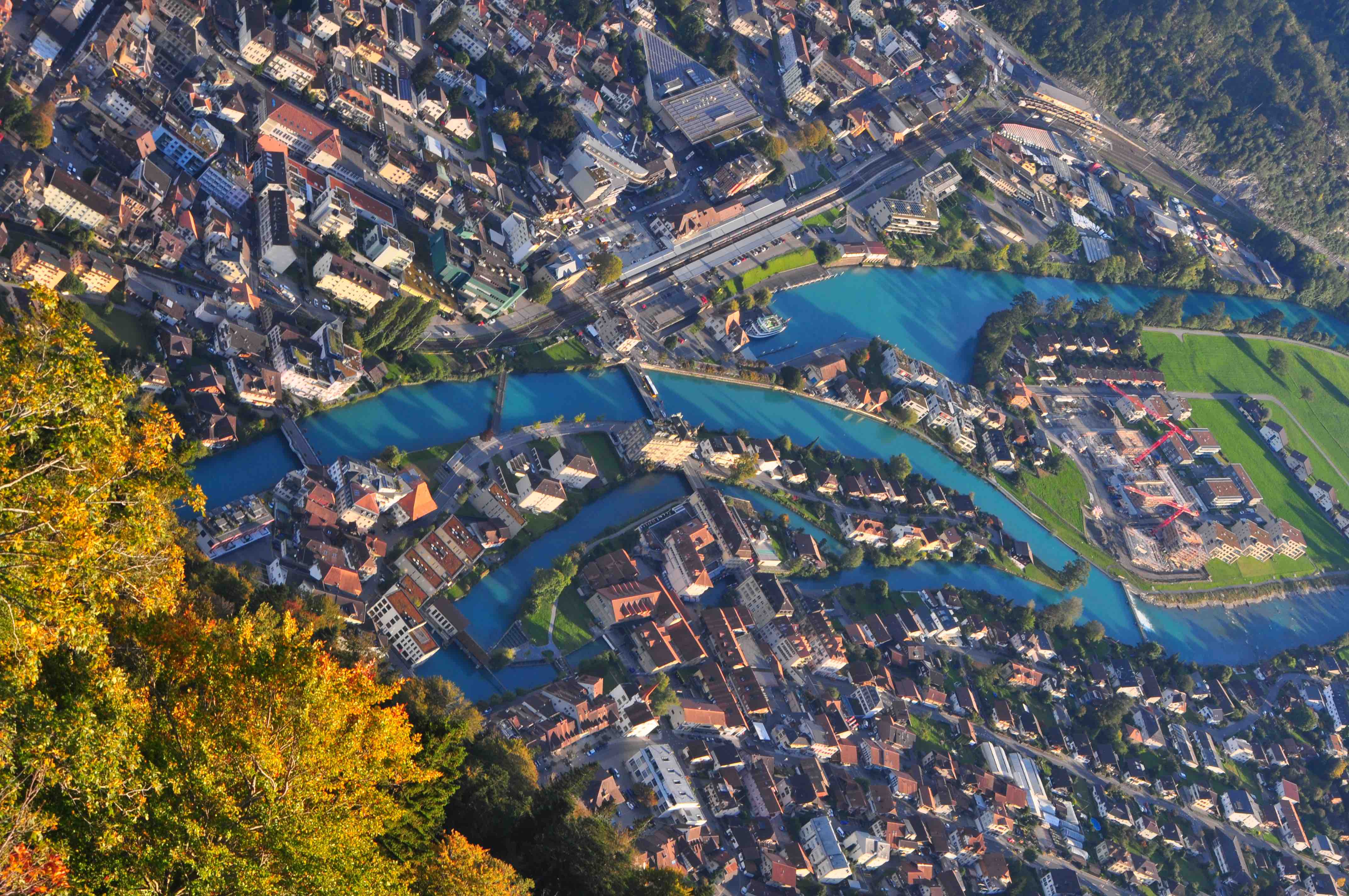 Downtown interlaken from harder kulm
