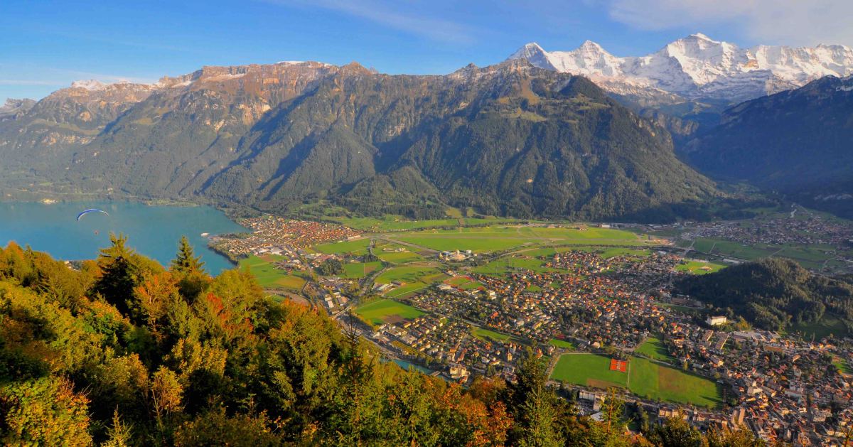 Lake thun from harder kulm