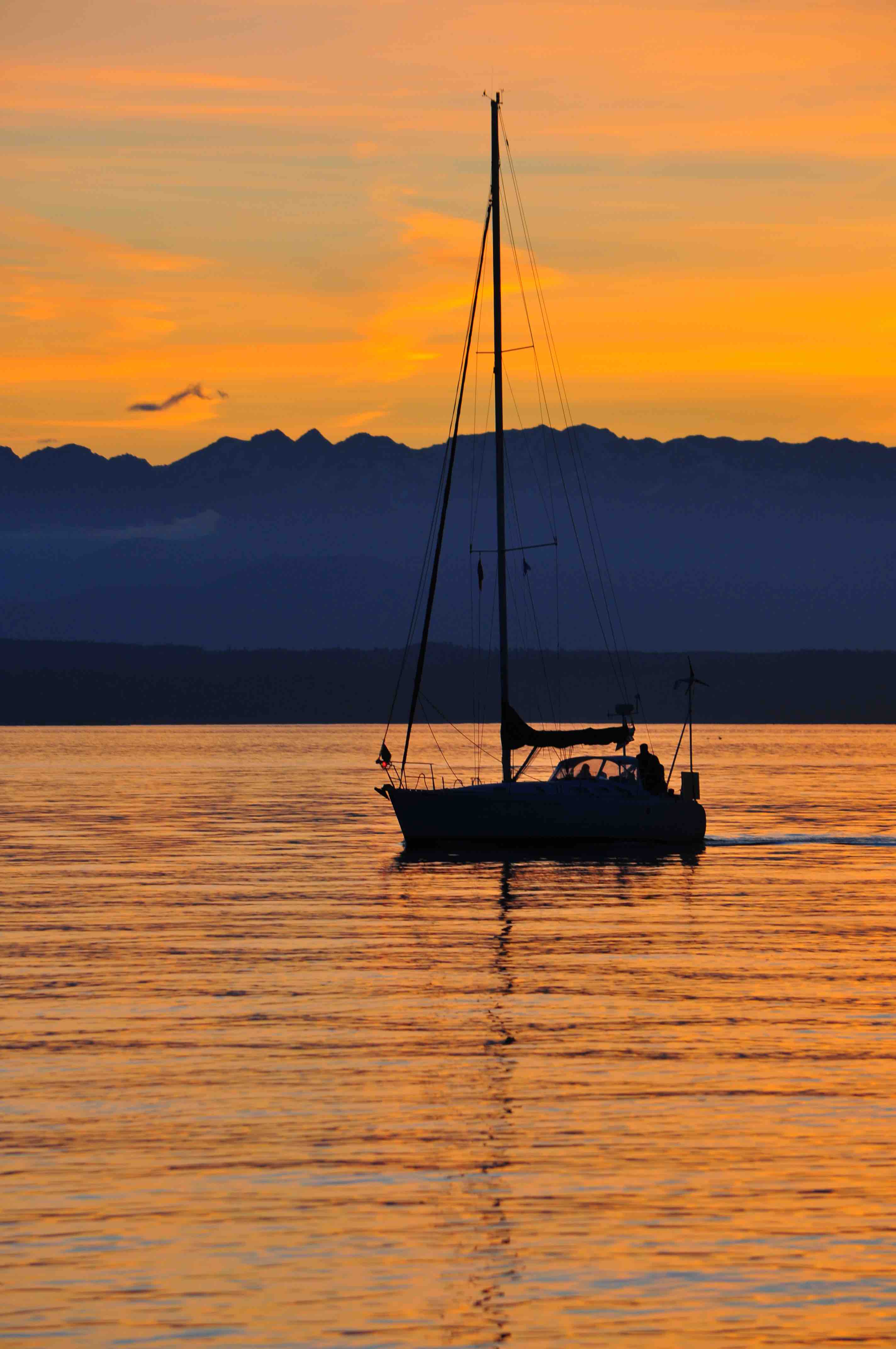 Seattle Golden gardens sunset olympics