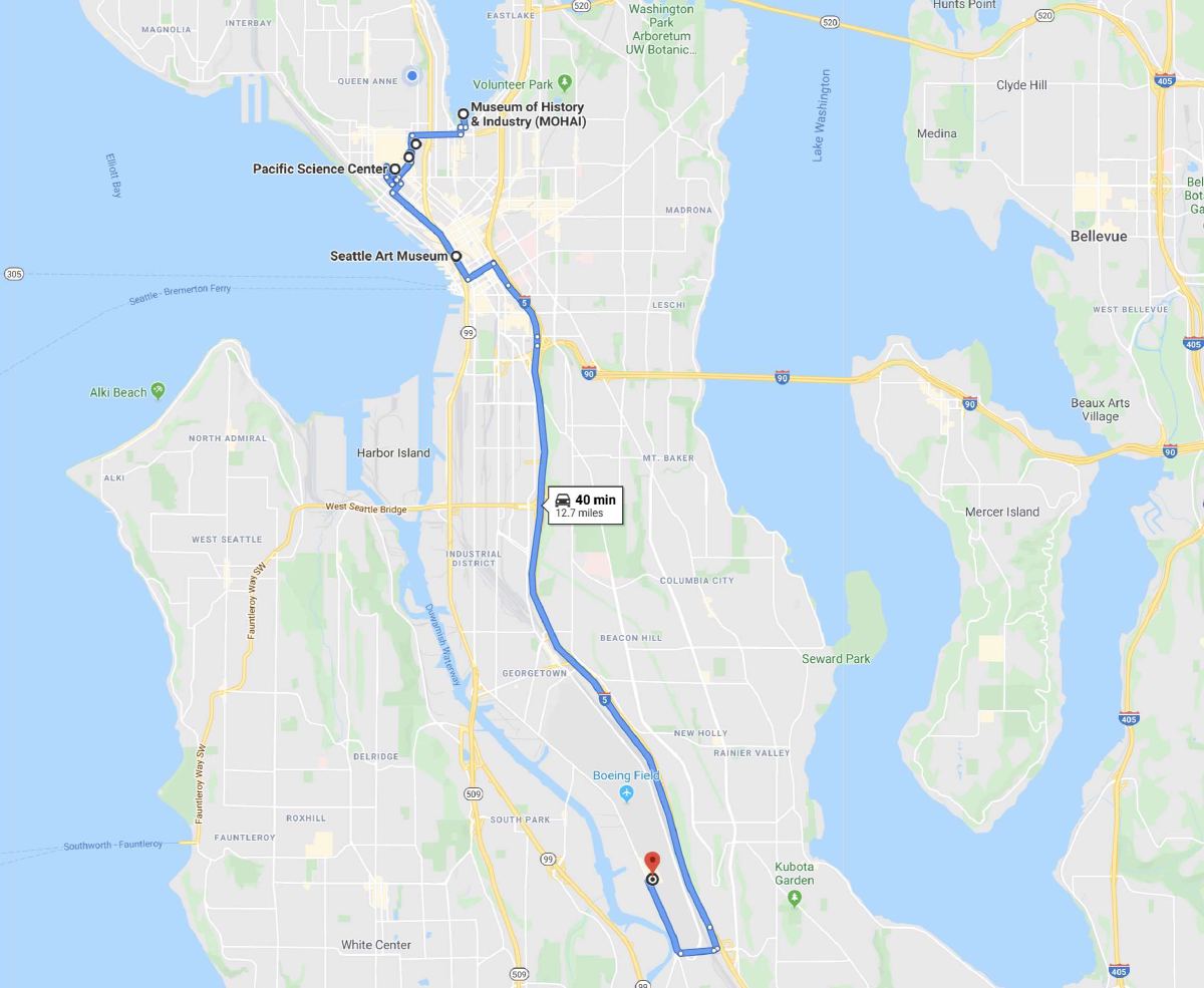 Seattle Museums map